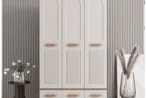 3 Kapaklı Motto Dolap Komple Mdf 