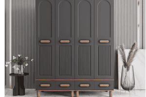 4 Kapaklı Motto Dolap Komple Mdf