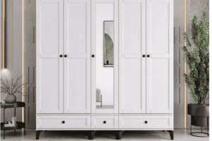 5 Kapaklı İlva Dolap Komple Mdf