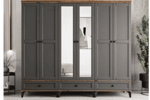 6 Kapaklı İlva Dolap Komple Mdf