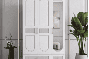 3 Kapaklı İbra Dolap Komple Mdf