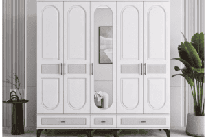 5 Kapaklı İbra Dolap Komple Mdf