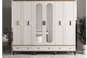 6 Kapaklı Oren Dolap Komple Mdf