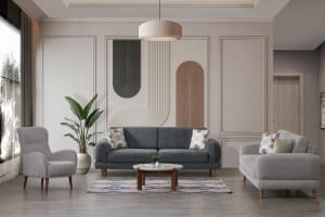 Nature Koltuk Takımı Antrasit- Soft Gri